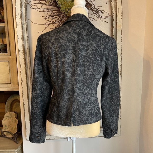 𝅺TWENTY One Large Black and Gray Blue Jean Jacket - Picture 2 of 8